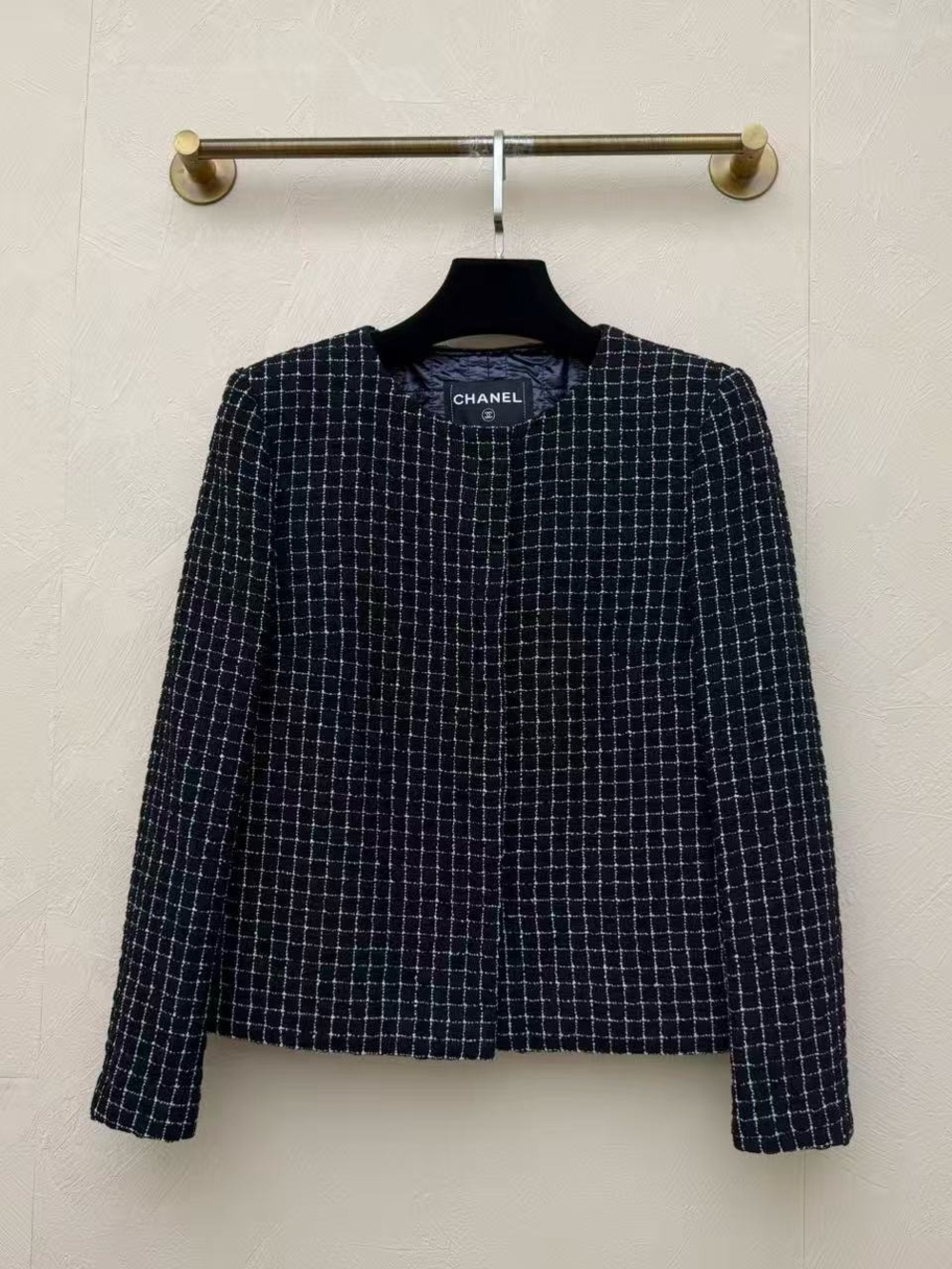 Chanel Black & White Tweed Jacket - Women's